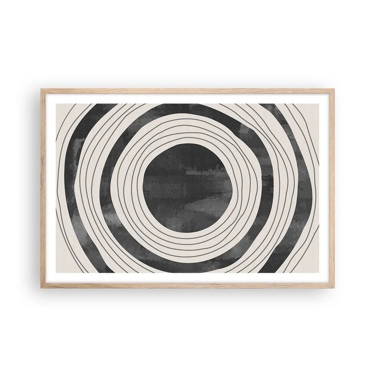 Affiche dans un chêne clair - Poster - Droit au but - 91x61 cm