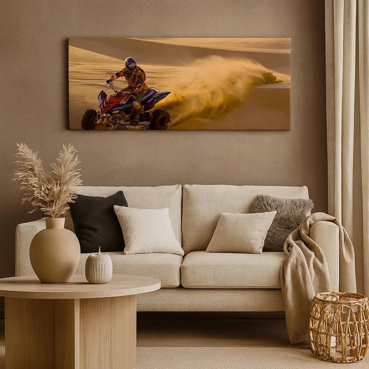 Impression sur toile - Image sur toile - Sur les vagues de sable - 30x30 cm