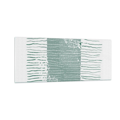 Impression sur verre - Image sur verre - Abstraction de la mer - 100x40 cm