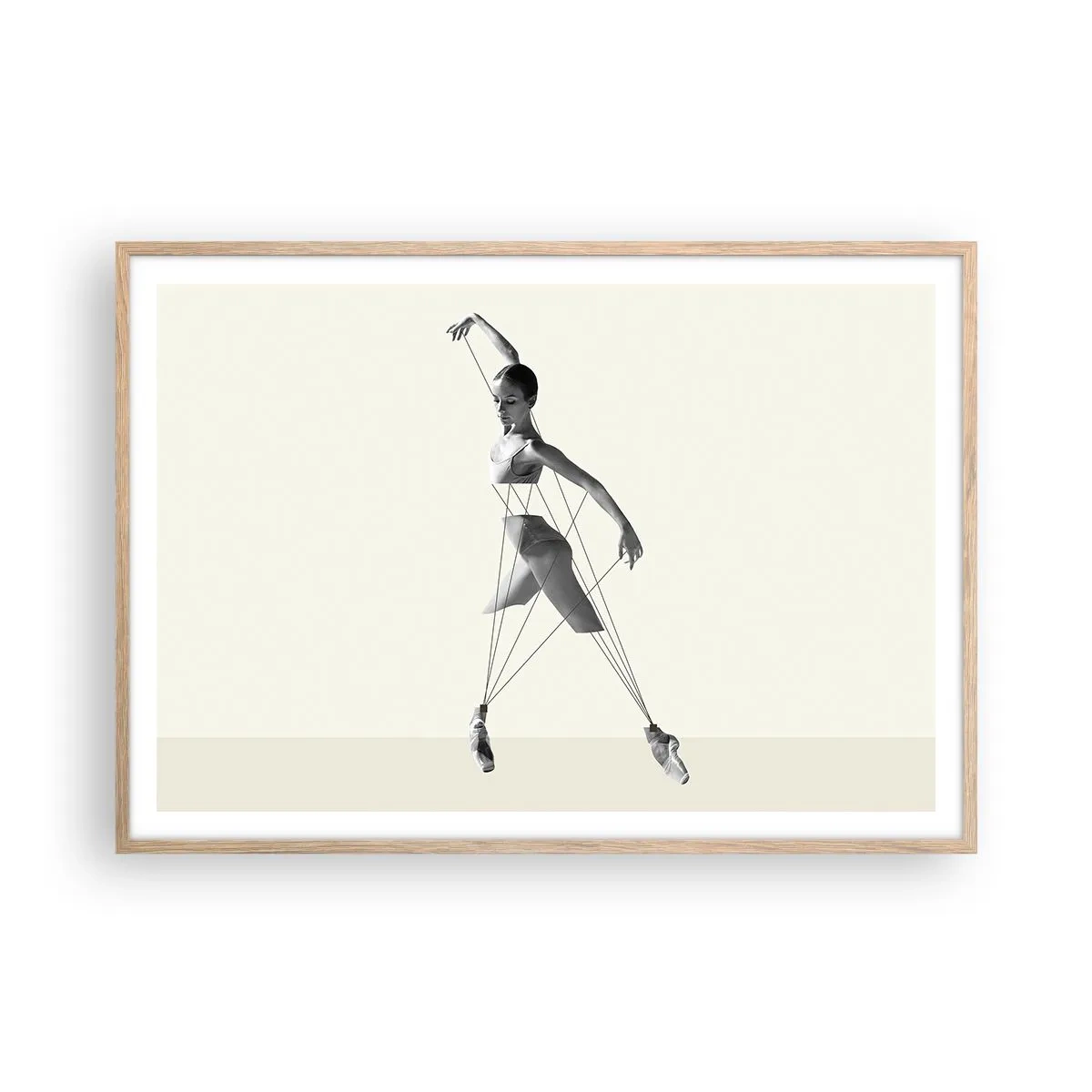 Affiche dans un chêne clair - Poster - Dans le théatre de la vie - 100x70 cm