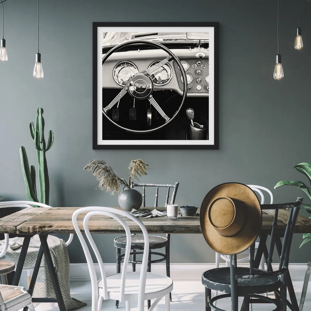 Affiche dans un cadre noir - Poster - Rêve de collectionneur - 40x40 cm