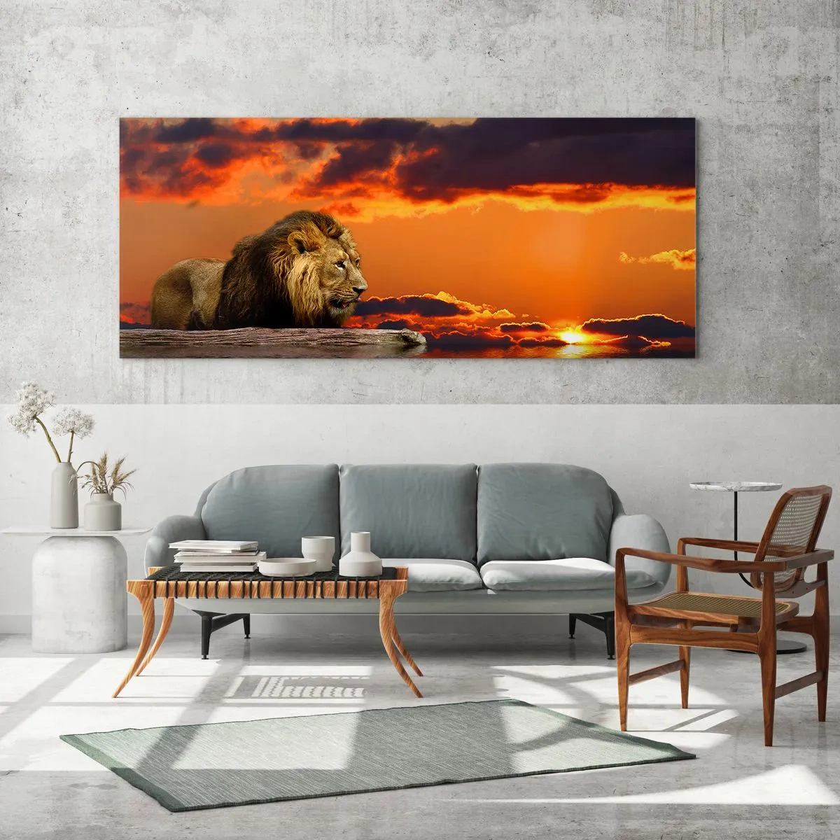 Impression sur verre - Image sur verre - Le roi de la nature - 100x40 cm
