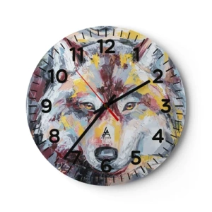 Horloge murale - Pendule murale - En paix au milieu des siens - 40x40 cm