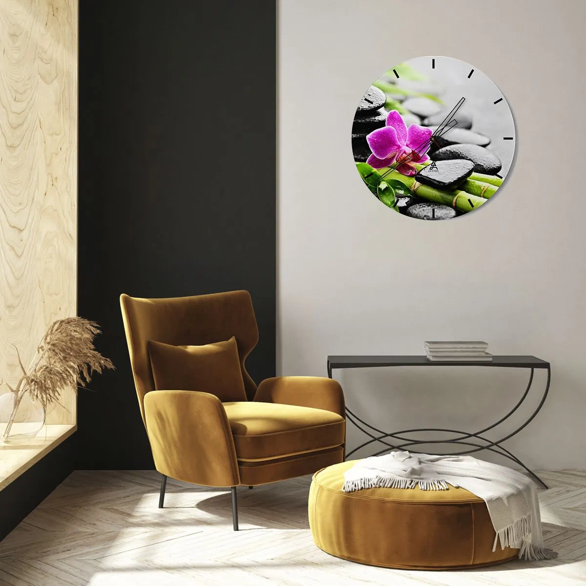 Horloge murale - Pendule murale - Dans un équilibre de calme - 30x30 cm