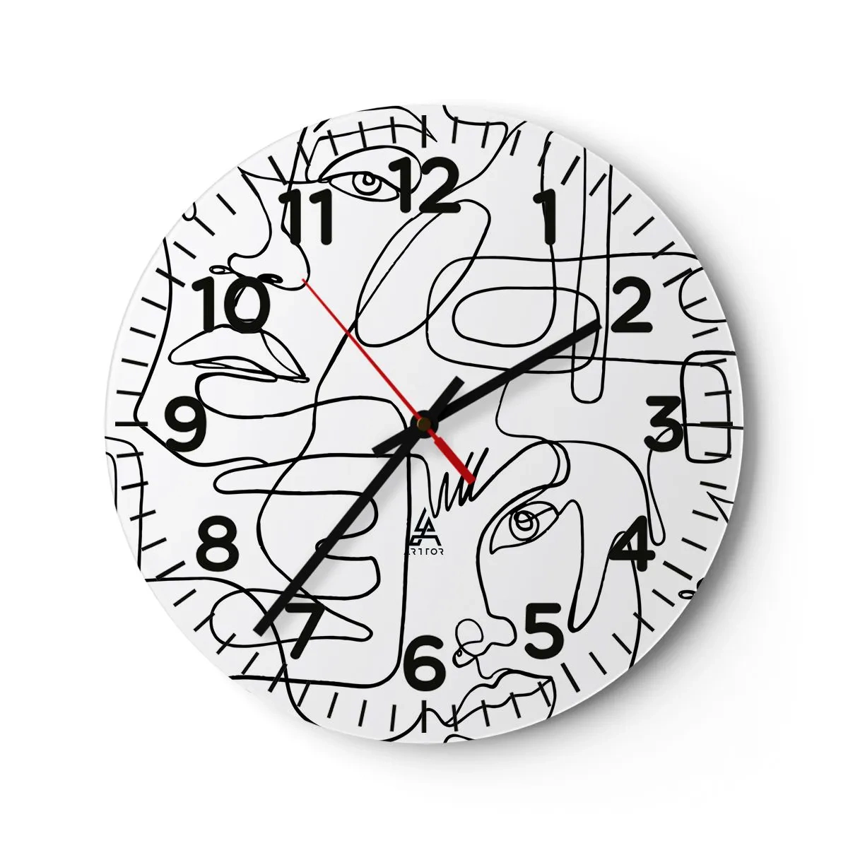 Horloge murale - Pendule murale - Dans des émotions enchevêtrées - 40x40 cm