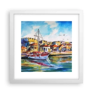 Affiche dans un cadre blanc - Poster - Après-midi arc-en-ciel - 30x30 cm