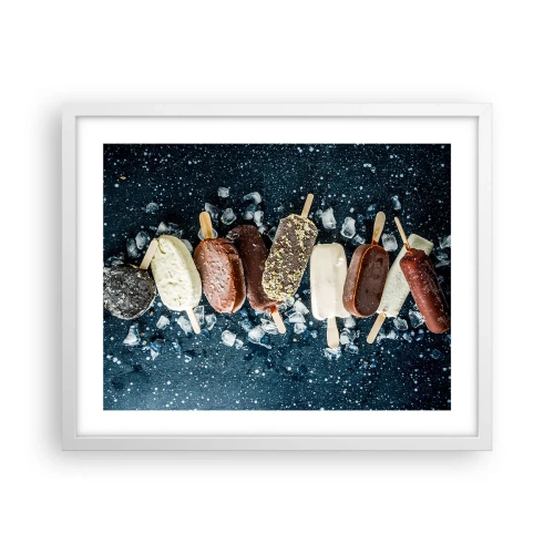 Affiche dans un cadre blanc - Poster - Le goût de l'été chaud - 50x40 cm