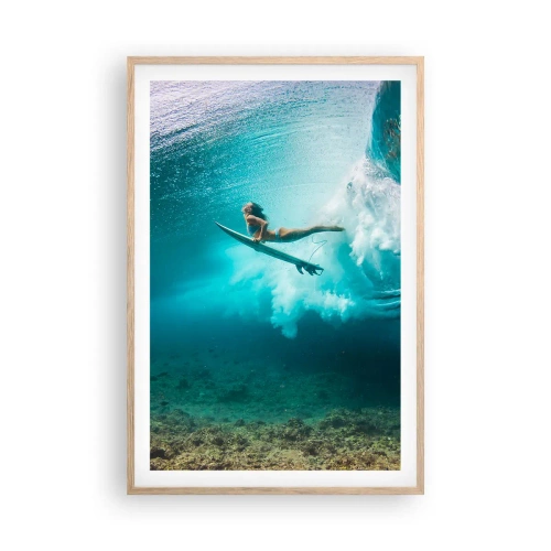 Affiche dans un chêne clair - Poster - Monde sous marin - 61x91 cm
