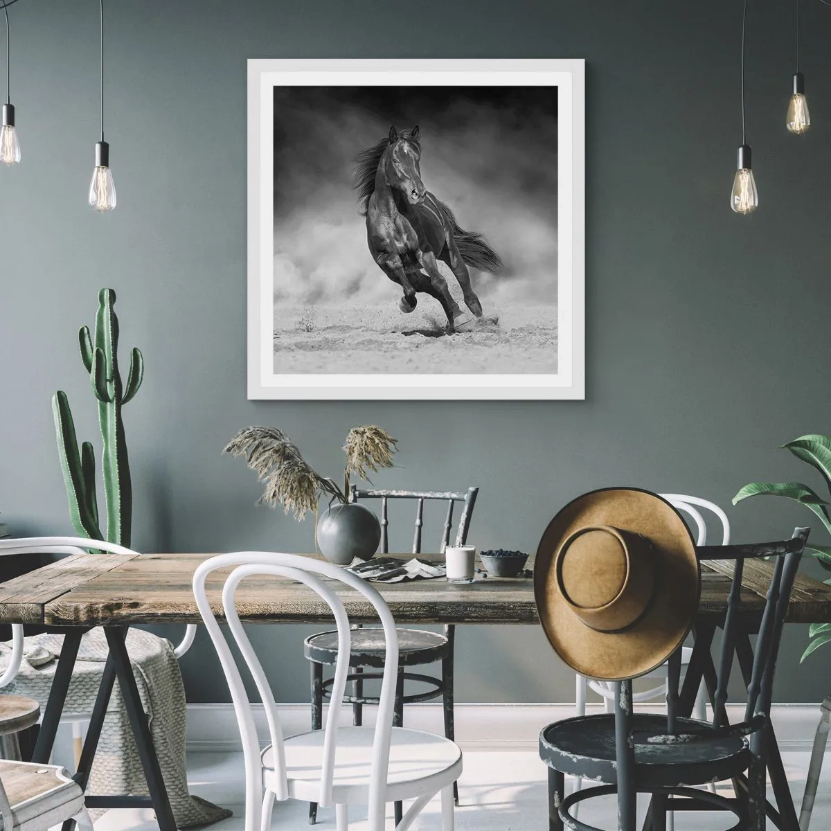 Affiche dans un cadre blanc - Poster - Digne de l'émir lui-même - 60x60 cm