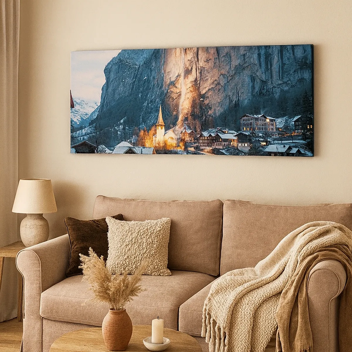 Impression sur toile - Image sur toile - Esprit brillant de l'hiver - 30x30 cm