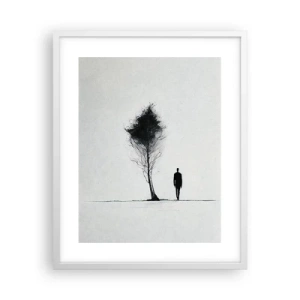 Affiche dans un cadre blanc - Poster - Nous errons tous - 40x50 cm