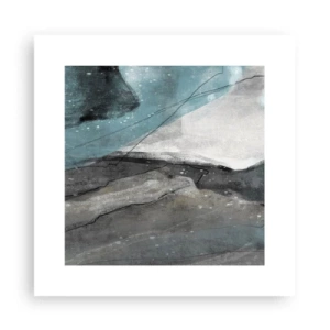 Affiche - Poster - Résumé : roches et glace - 30x30 cm