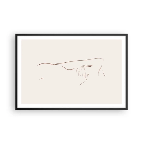 Affiche dans un cadre noir - Poster - La forme du désir - 91x61 cm