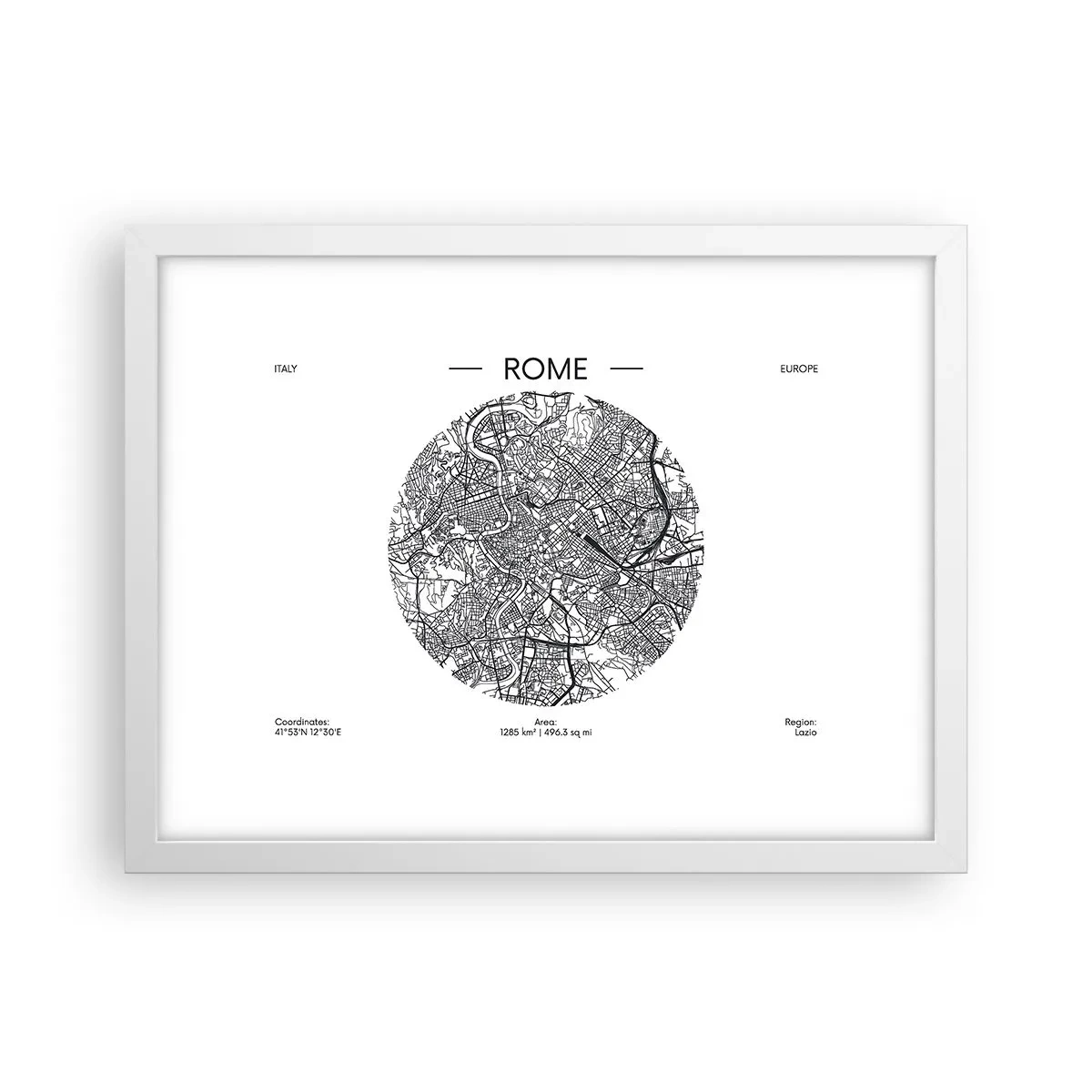Affiche dans un cadre blanc - Poster - Anatomie de Rome - 40x30 cm