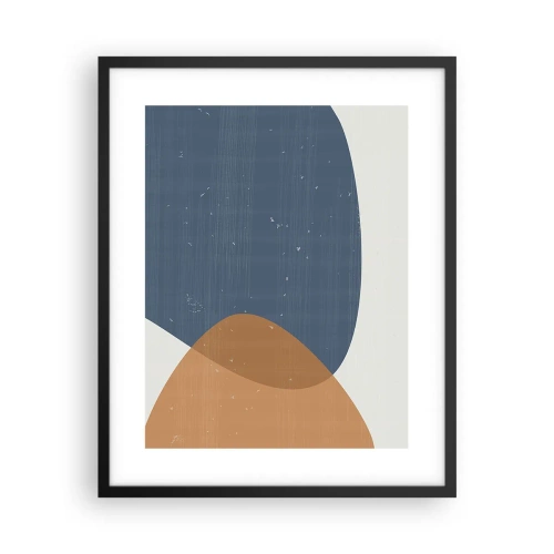 Affiche dans un cadre noir - Poster - Ovales et influences - 40x50 cm