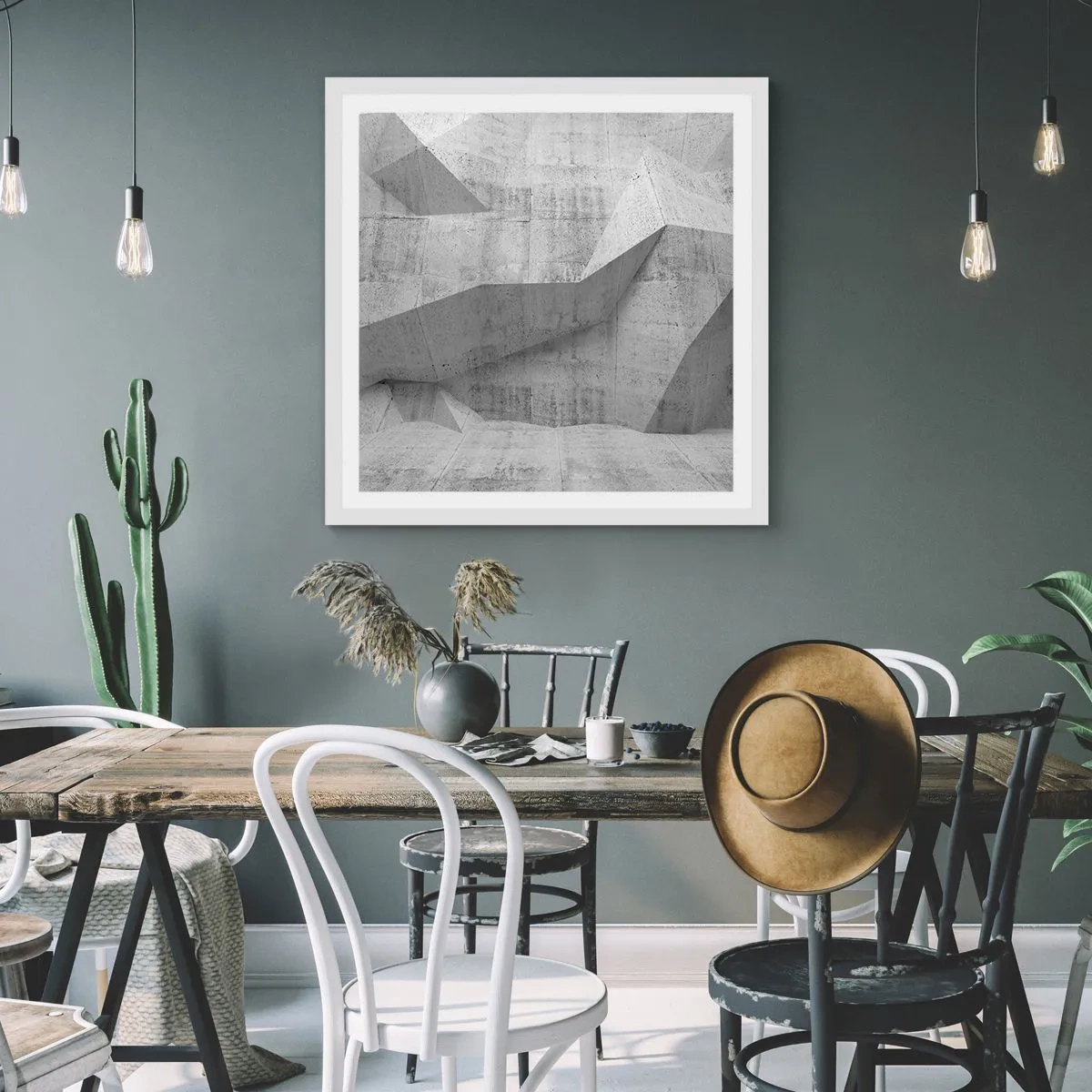 Affiche dans un cadre blanc - Poster - Un vrai challenge - 40x40 cm