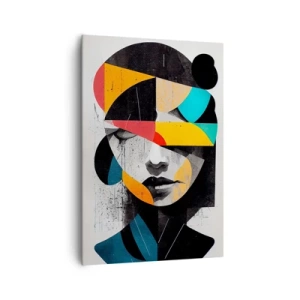 Impression sur toile - Image sur toile - Portrait intérieur multicolore - 70x100 cm