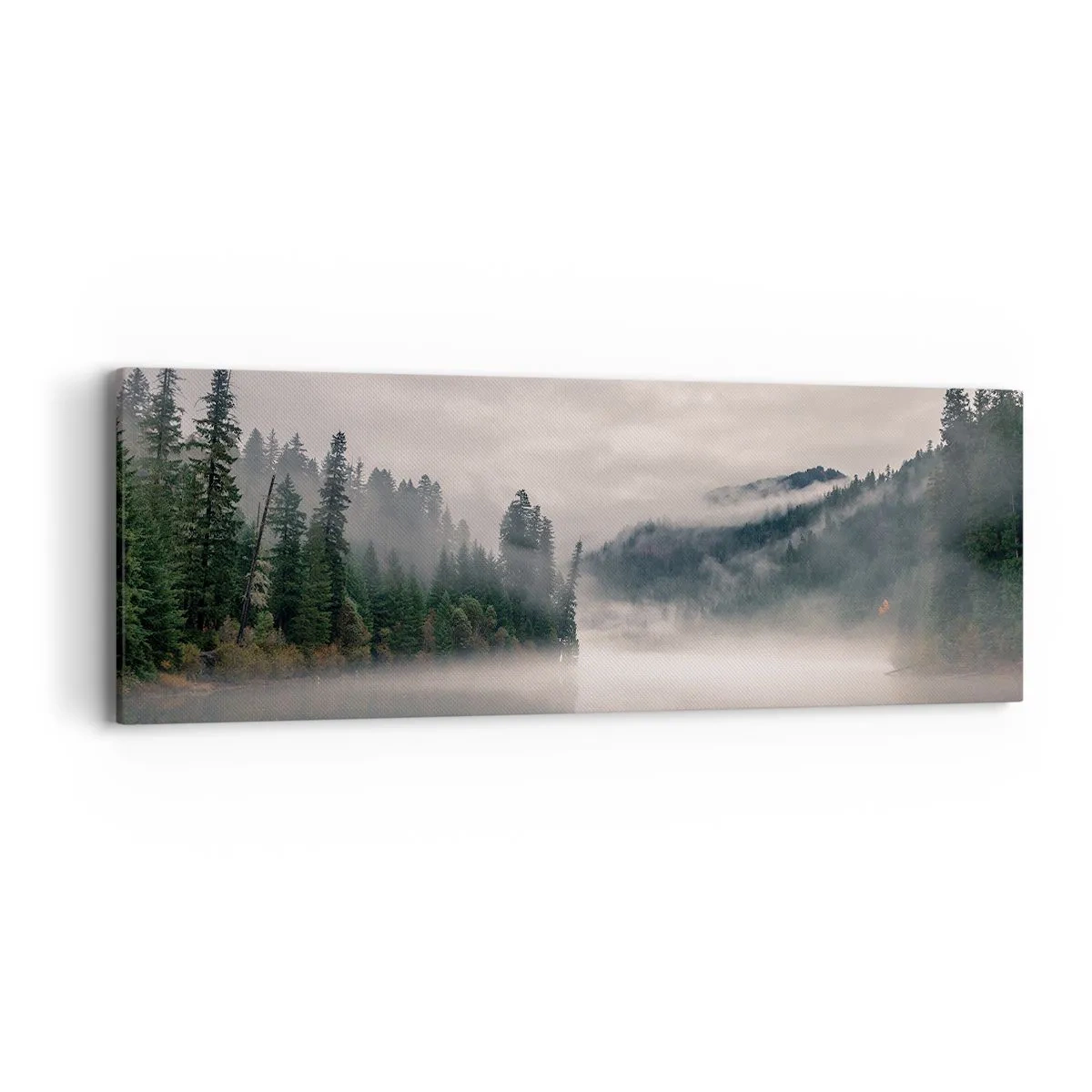 Impression sur toile - Image sur toile - Reflet dans le brouillard - 90x30 cm