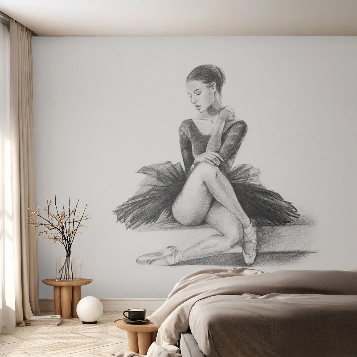 Papier Peint Autocollant Deluxe Sticker - Envoutée par la danse - Ballerine, Danse, Ballet - 100x70 cm