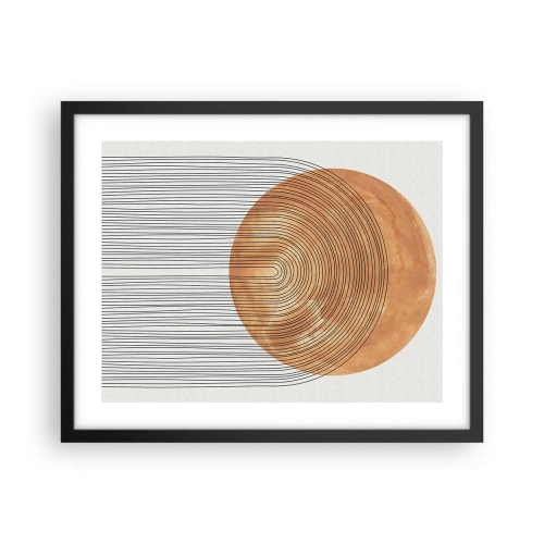 Affiche dans un cadre noir - Poster - Composition solaire - 50x40 cm