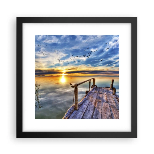 Affiche dans un cadre noir - Poster - Le vent se repose - 30x30 cm