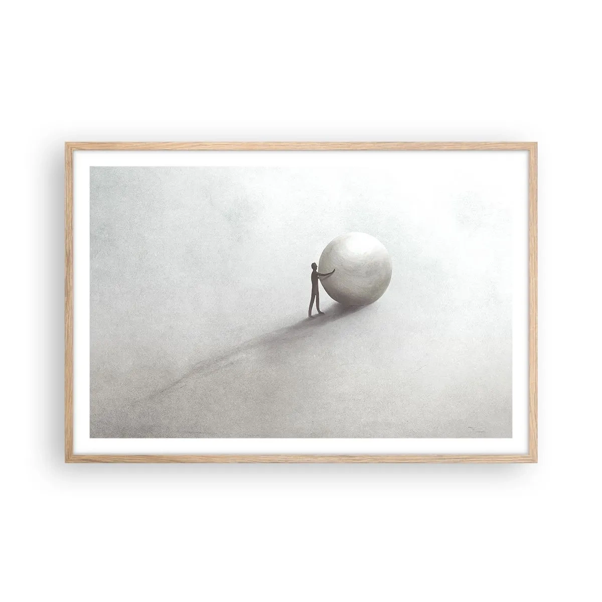 Affiche dans un chêne clair - Poster - Jeu de la vie - 91x61 cm