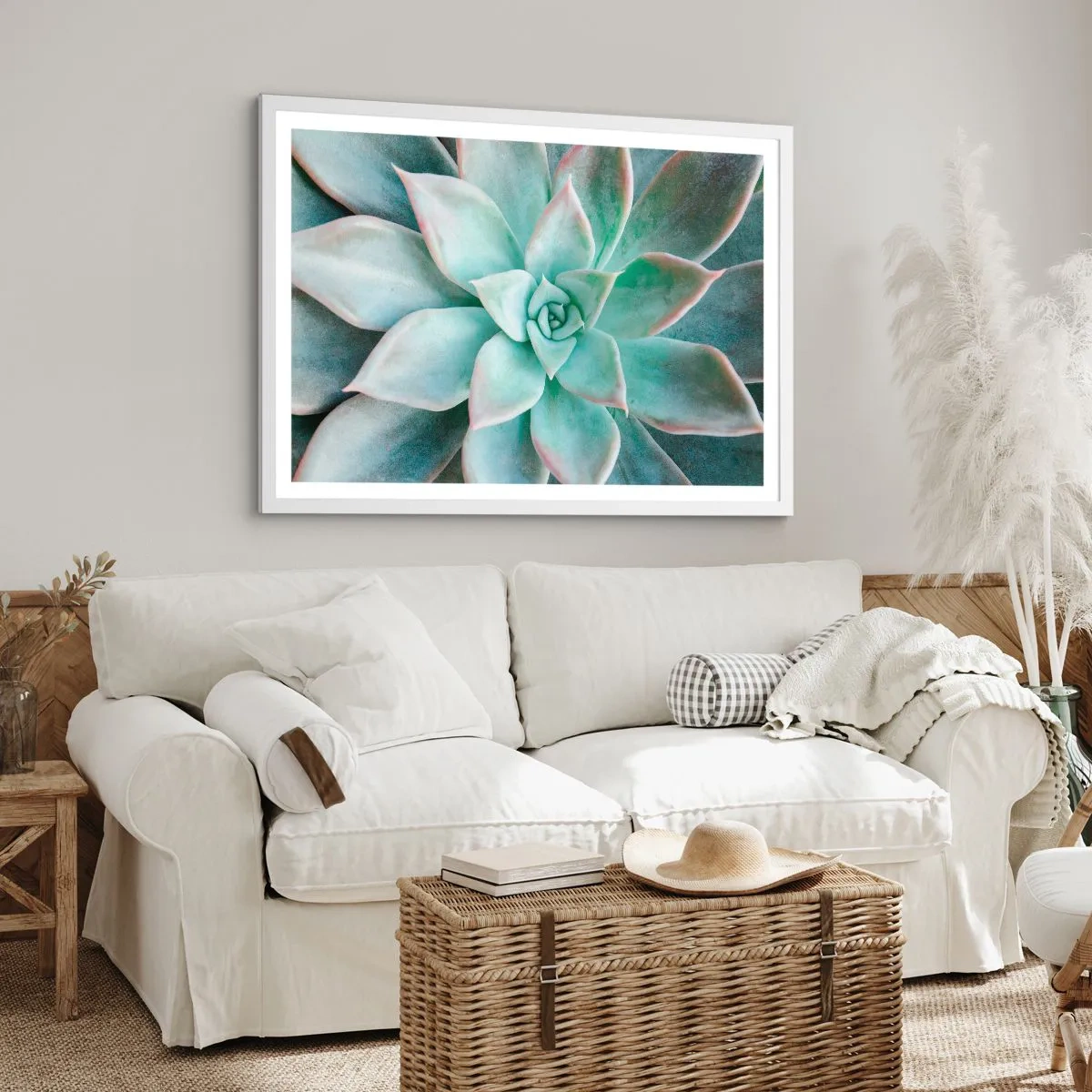 Affiche dans un cadre blanc - Poster - Le coeur du désert - 70x50 cm