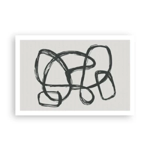 Affiche - Poster - Abstraction en boucle - 91x61 cm