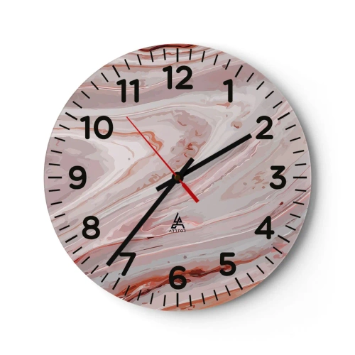 Horloge murale - Pendule murale - Rose liquide - 40x40 cm