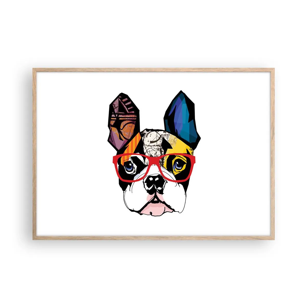 Affiche dans un chêne clair - Poster - Intellectuel - 100x70 cm