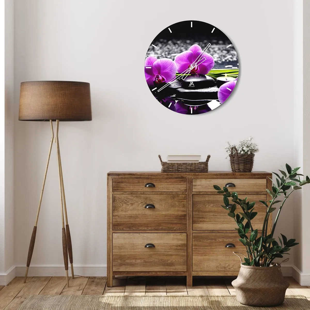 Horloge murale - Pendule murale - Se noyer dans la paix et la tranquillité - 30x30 cm