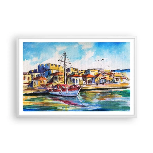 Affiche dans un cadre blanc - Poster - Après-midi arc-en-ciel - 91x61 cm