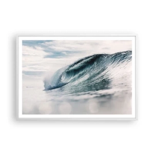 Affiche dans un cadre blanc - Poster - Pic d'eau - 100x70 cm
