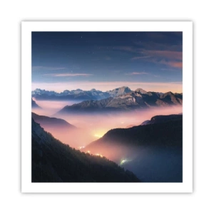 Affiche - Poster - Lumière dans les vallées - 60x60 cm