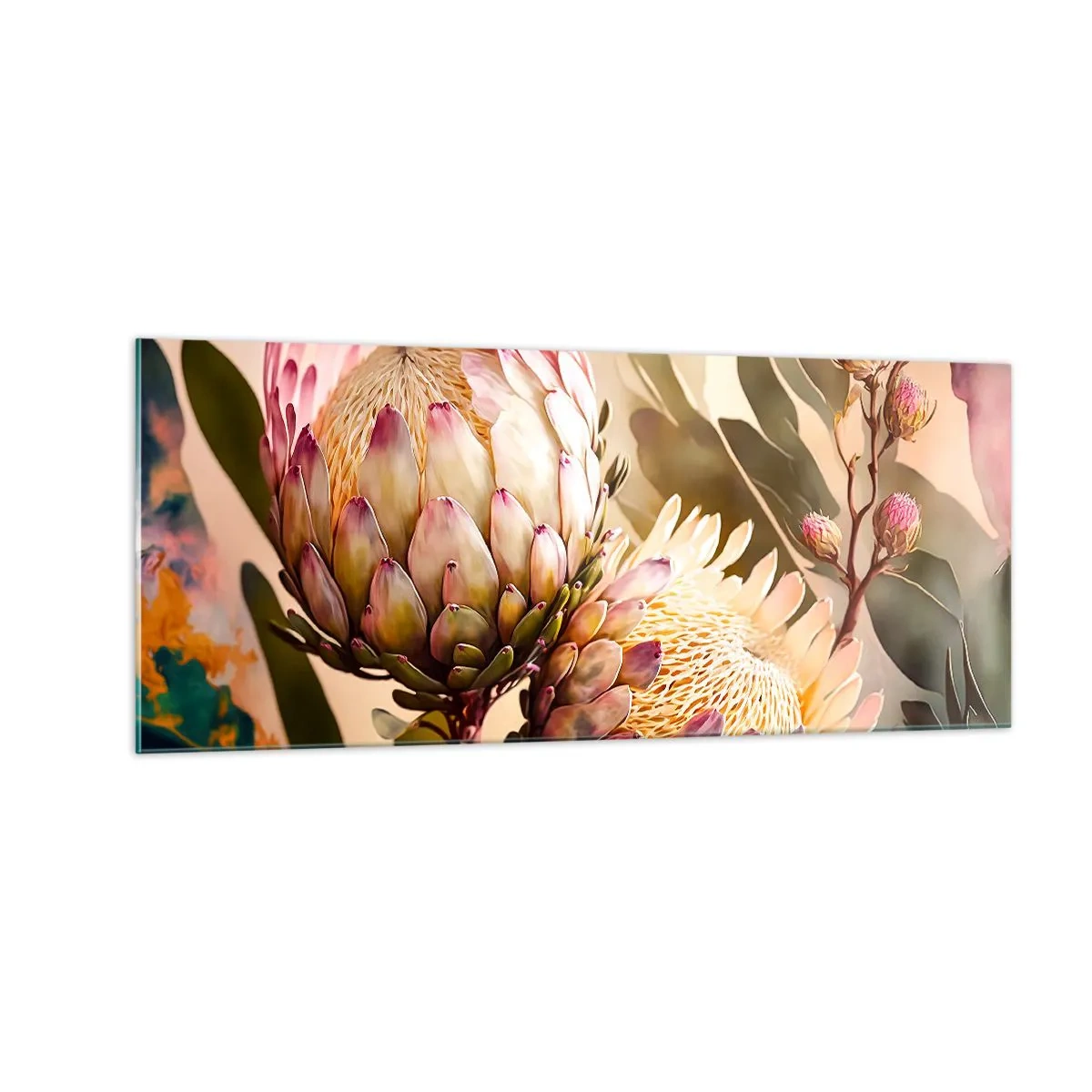 Impression sur verre - Image sur verre - Tendrement embrassé - 100x40 cm