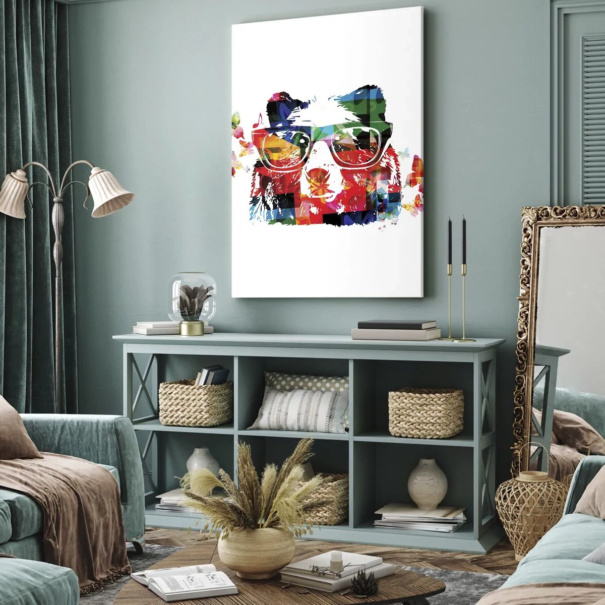 Impression sur toile - Image sur toile - Ca plait au chien! - 55x100 cm