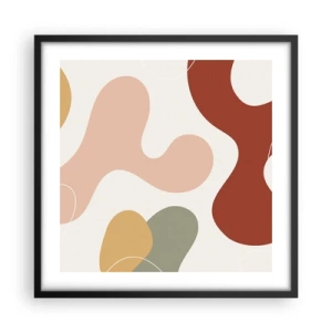 Affiche dans un cadre noir - Poster - Entrelac - 50x50 cm