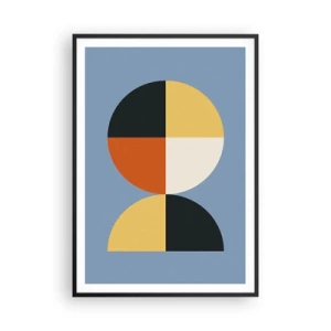 Affiche dans un cadre noir - Poster - Regarde et compte - 70x100 cm