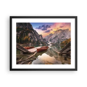 Affiche dans un cadre noir - Poster - Promesse du jour - 50x40 cm