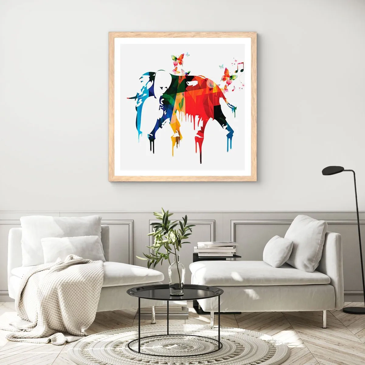 Affiche dans un chêne clair - Poster - Tout le monde peut danser - 40x40 cm
