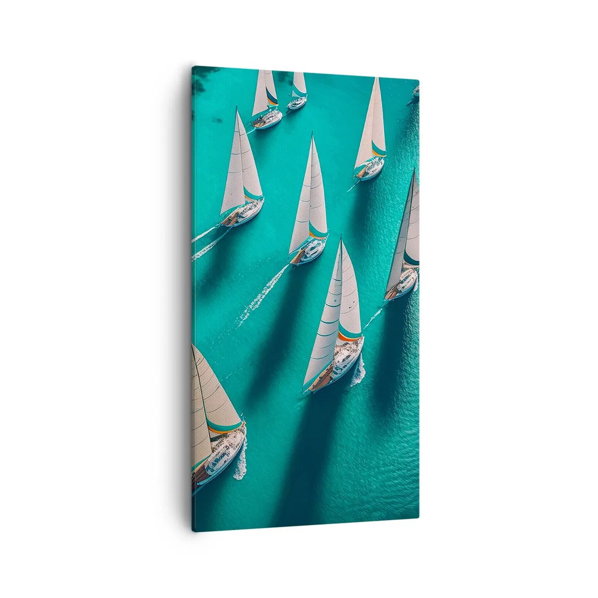 Impression sur toile - Image sur toile - Dans une compétition avec le vent - 55x100 cm