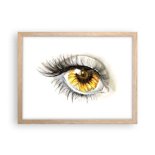 Affiche dans un chêne clair - Poster - Un look aussi chaud que l'été - 40x30 cm