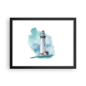 Affiche dans un cadre noir - Poster - La douce sœur du bleu - 40x30 cm