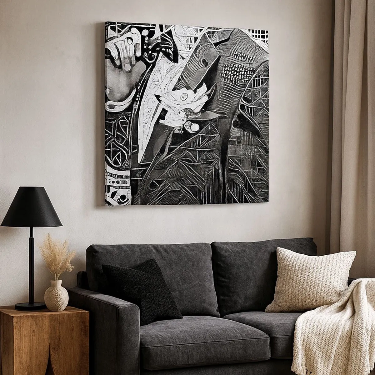 Impression sur toile - Image sur toile - Seulement en apparence un homme froid - 30x30 cm