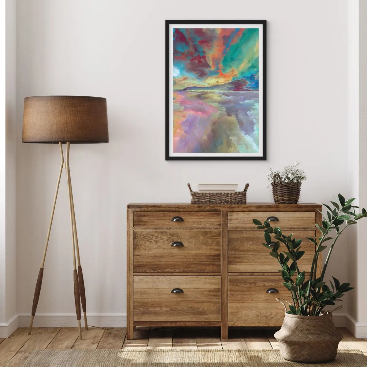 Affiche dans un cadre noir - Poster - Deux paradis - 70x100 cm