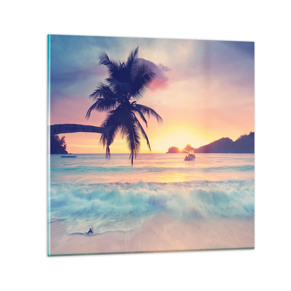 Impression sur verre - Image sur verre - Une soirée à la baie - 30x30 cm