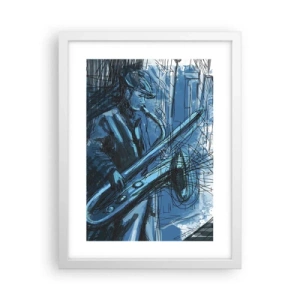 Affiche dans un cadre blanc - Poster - Rhapsodie urbaine - 30x40 cm