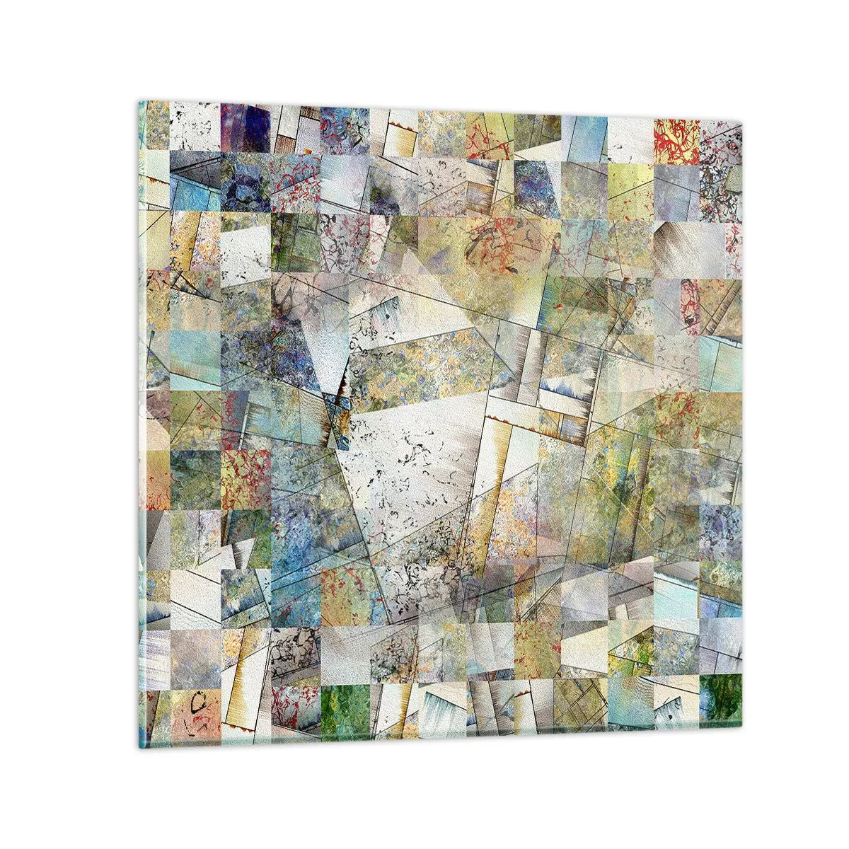 Impression sur verre - Image sur verre - Remaniement géométrique - 70x70 cm