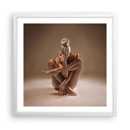 Affiche dans un cadre blanc - Poster - Unité du corps et de l'âme - 50x50 cm