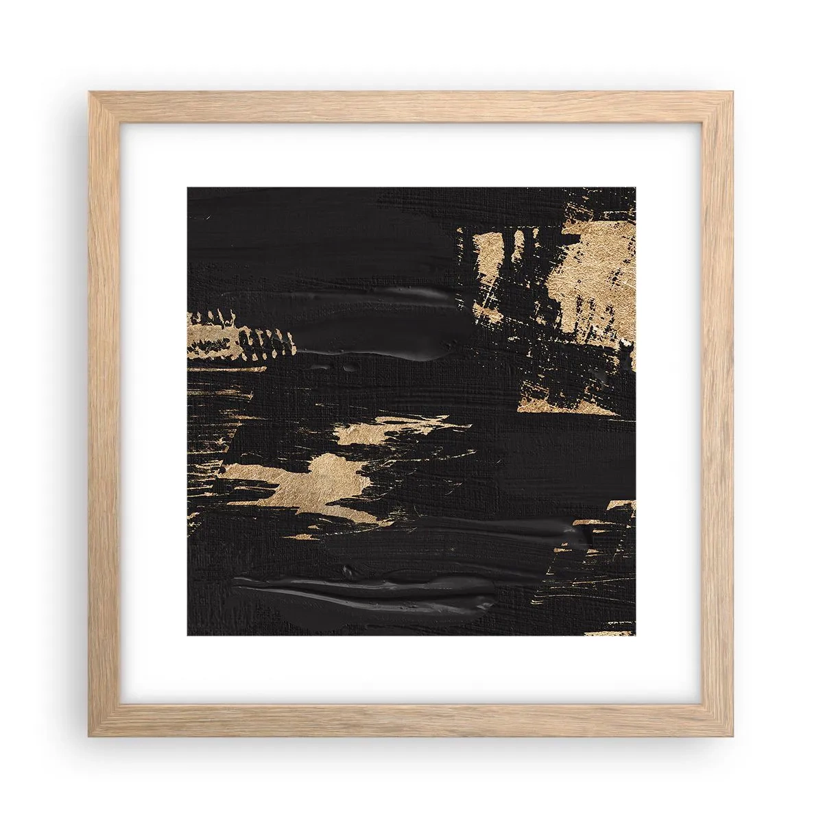 Affiche dans un chêne clair - Poster - Empreinte du toucher - 30x30 cm